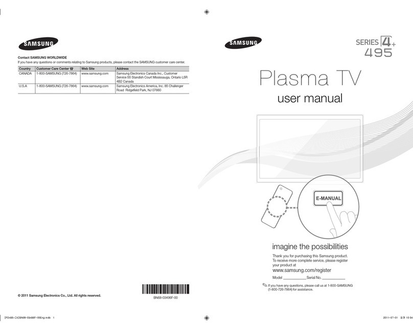 Samsung PN51D495A6D User manual