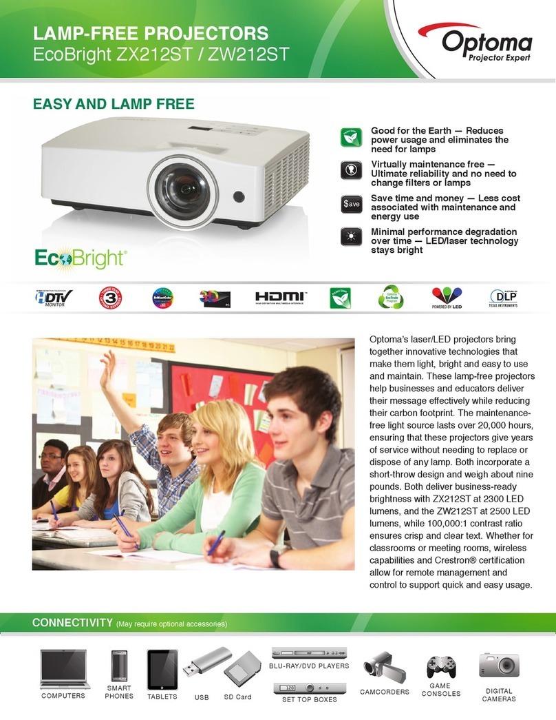 Optoma EcoBright ZW212ST datasheet