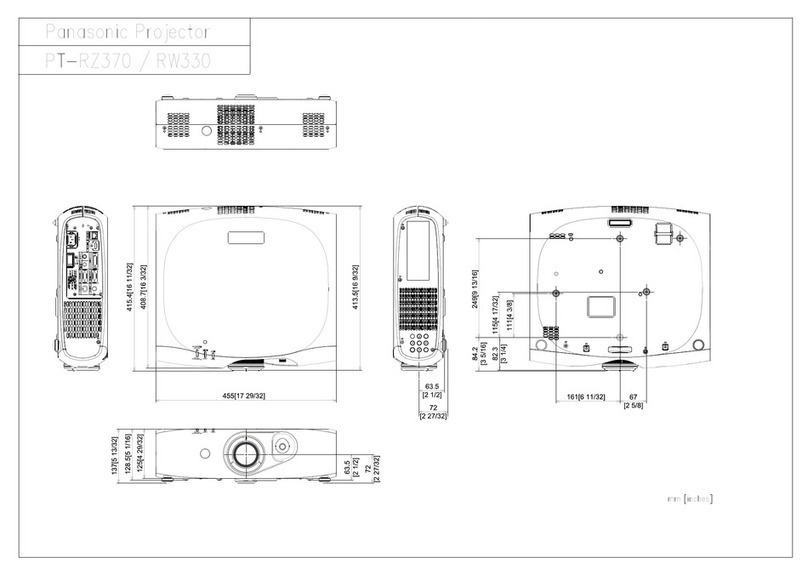 Panasonic PT-RW330 Dimensional drawing