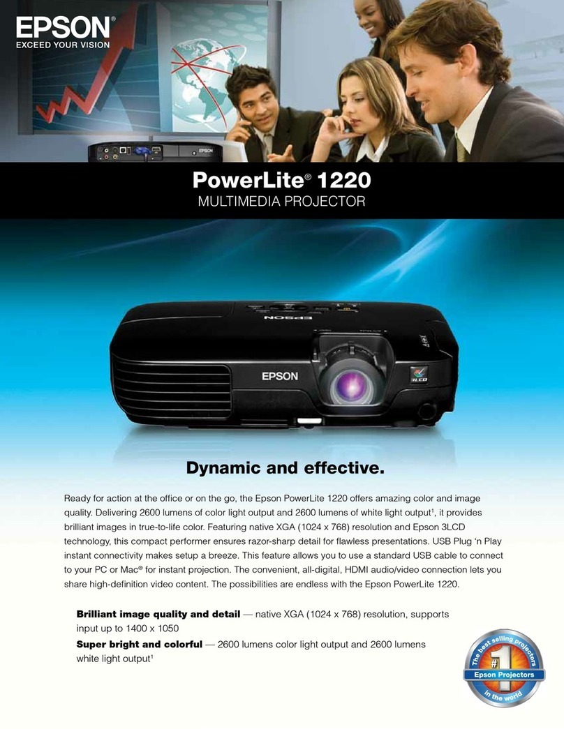 Epson PowerLite 1220 User manual