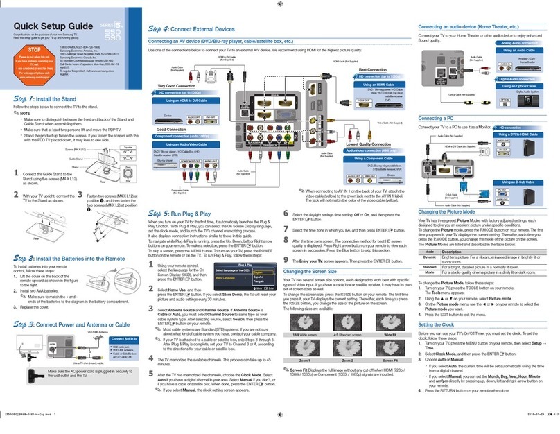 Samsung PN50C590 User manual