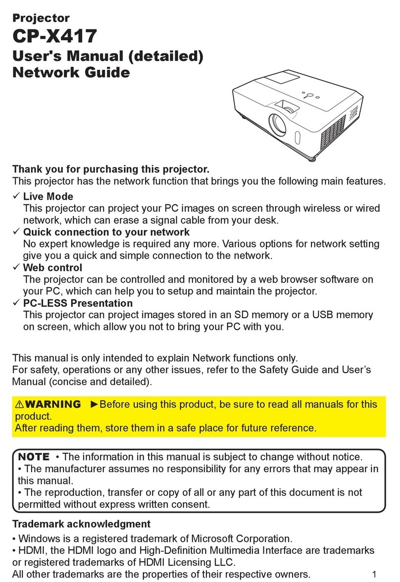 Hitachi CPX417 - XGA LCD Projector Installation and maintenance instructions