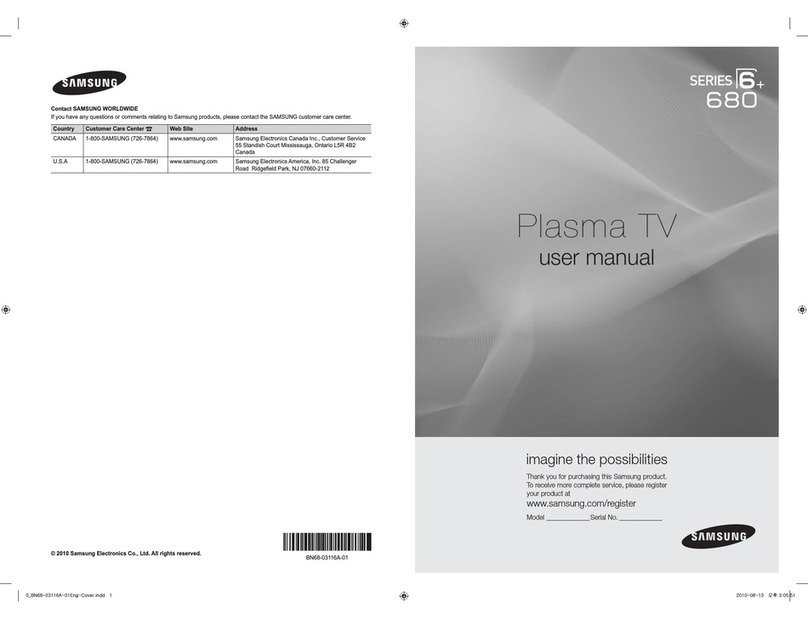 Samsung PN50C680G5FXZA User manual