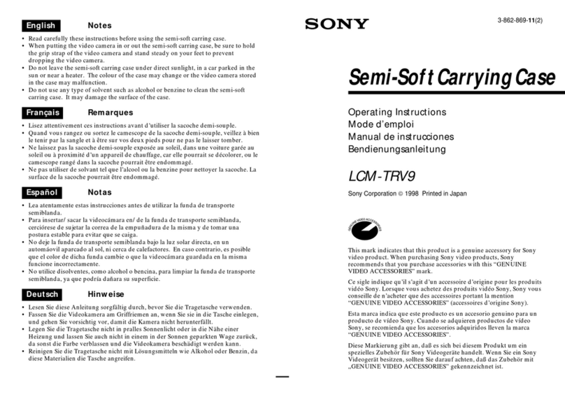 Sony LCM-TRV9 User manual