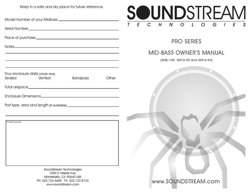Soundstream SM16-90 owner's manual