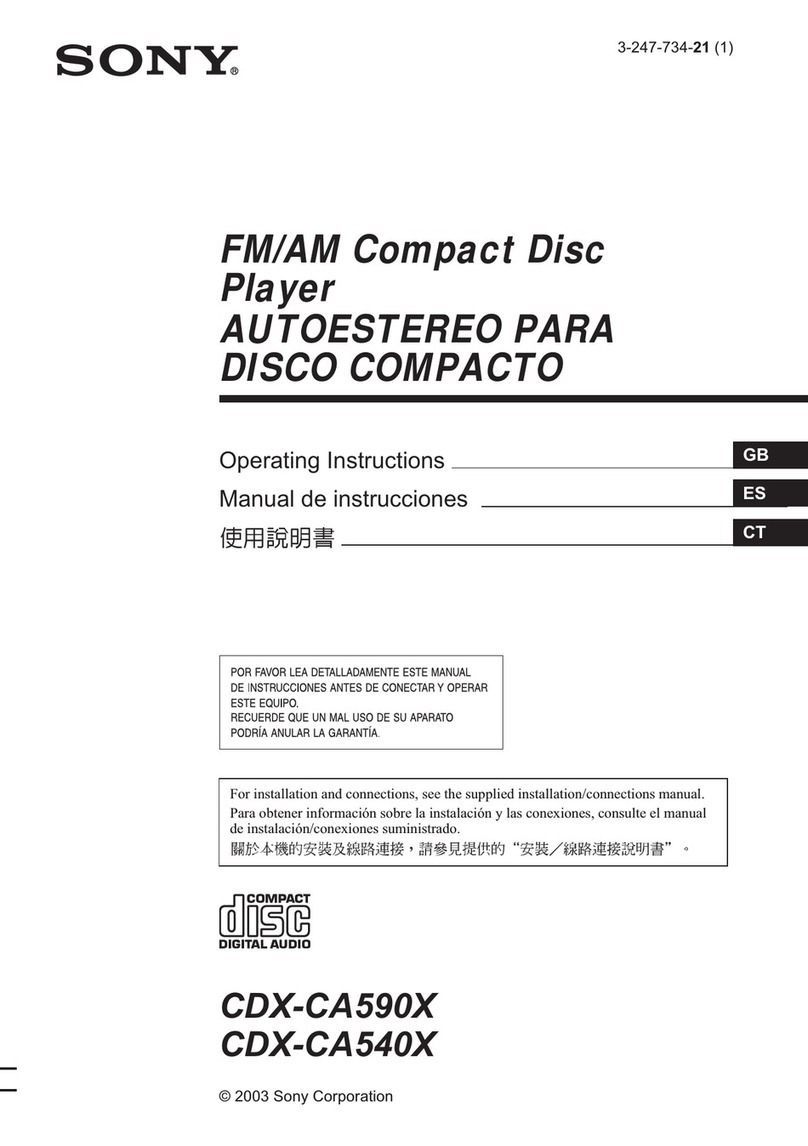 Sony CDX-CA540X User manual