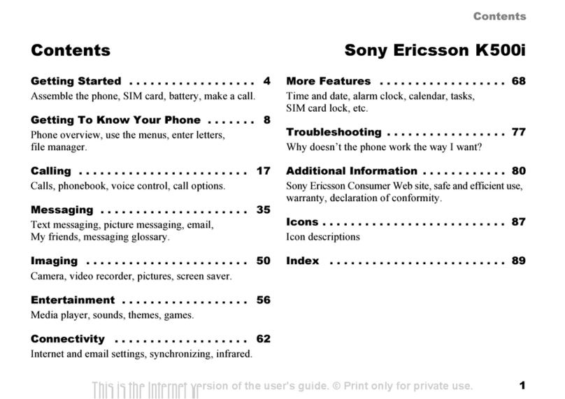Sony Ericsson K500i User manual