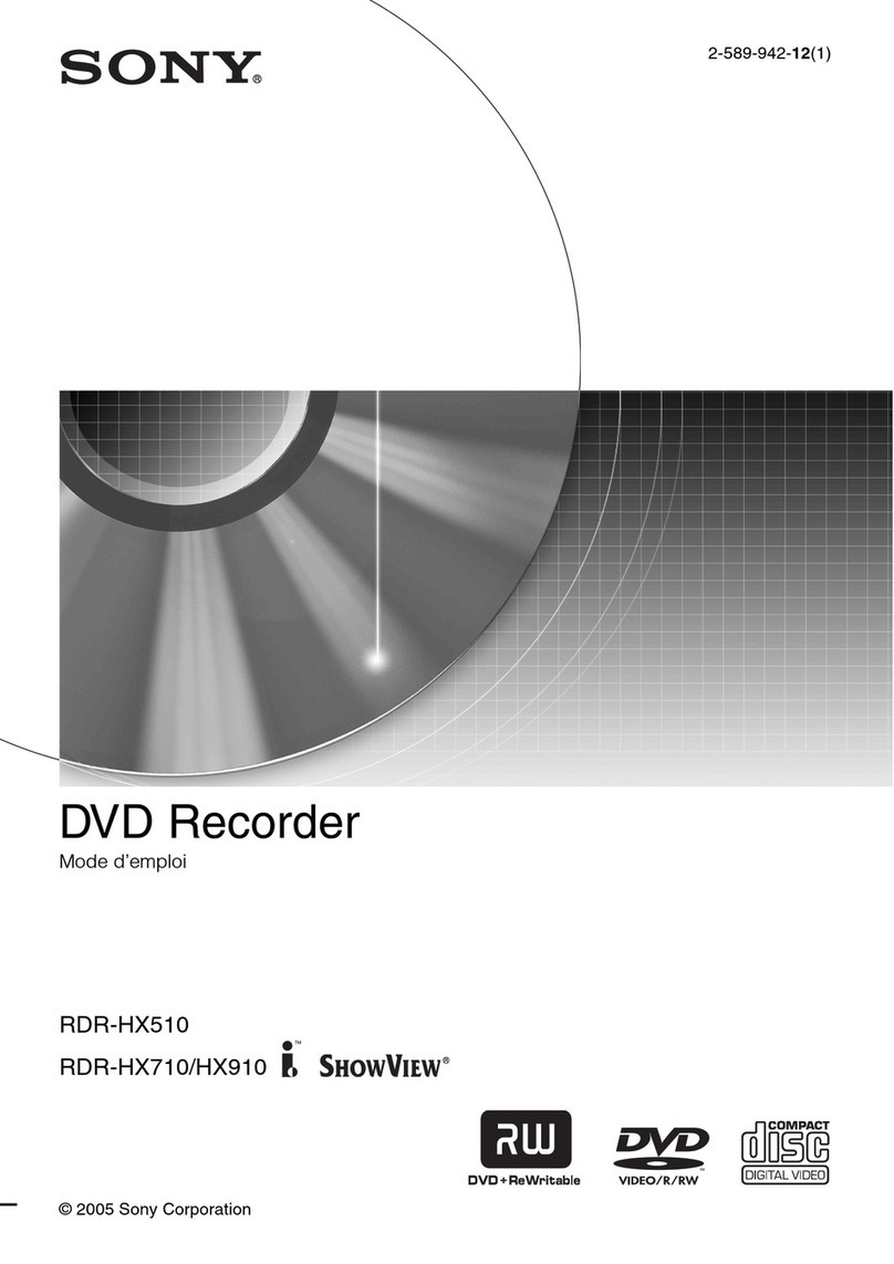 Sony RDR-HX510 owner's manual