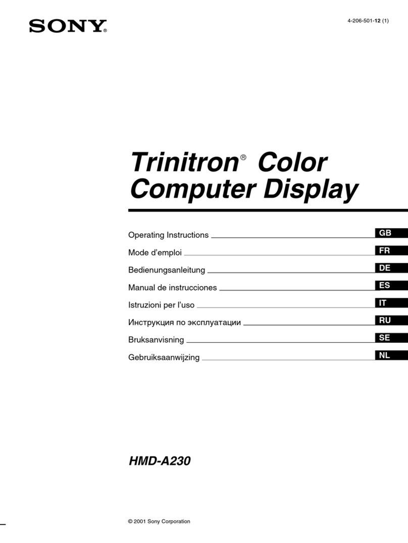 Sony Trinitron HMD-A230 User manual