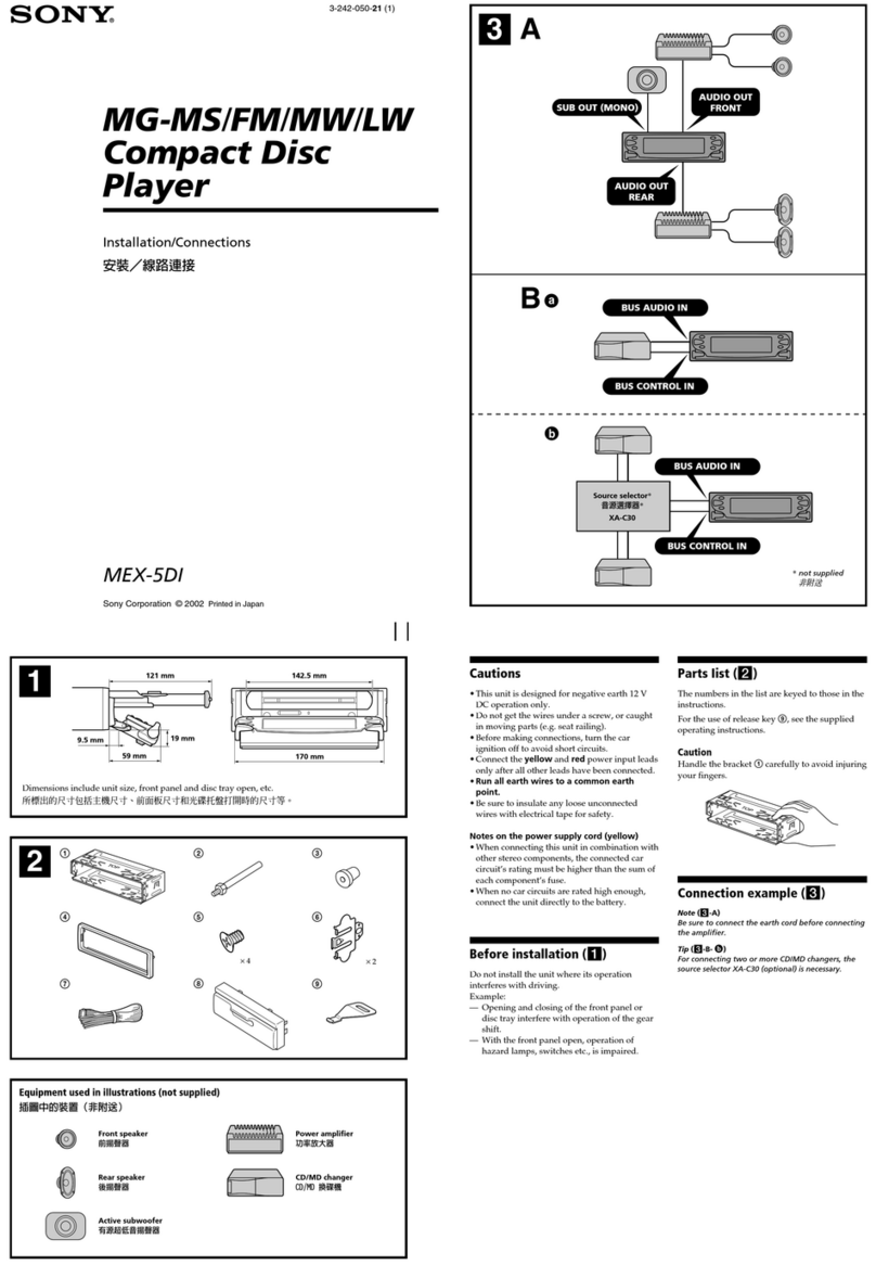 Sony MEX-5DI Product guide
