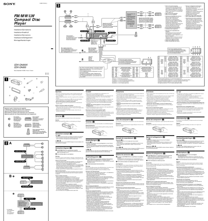 Sony CDX-CA600X Product guide