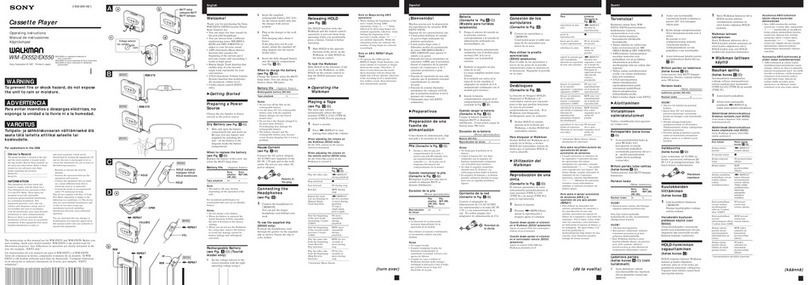 Sony Walkman WM-EX552 User manual