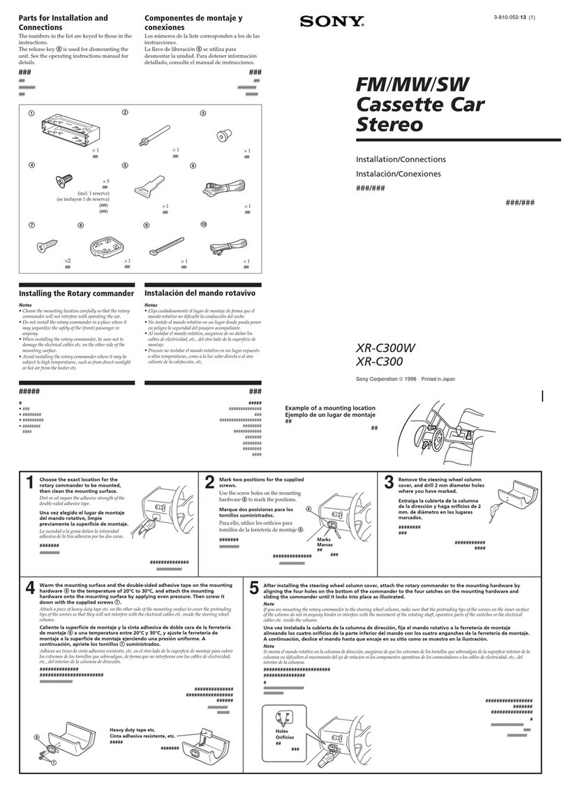 Sony XR-C300 Operating instructions
