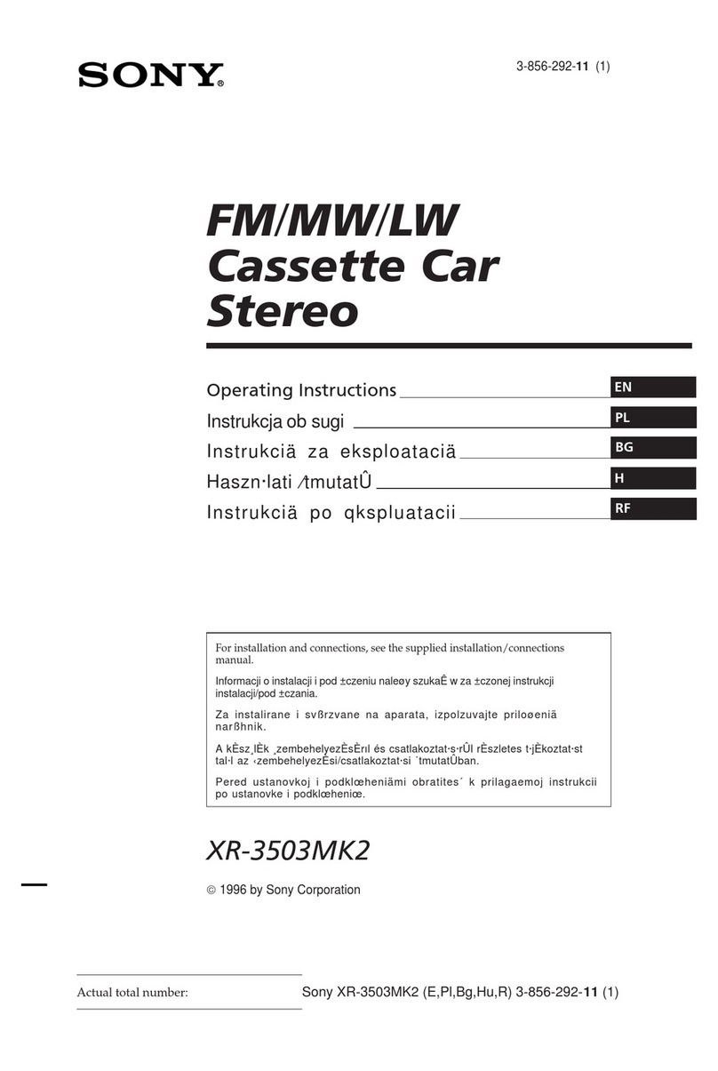 Sony XR-3503MK2 operating instructions