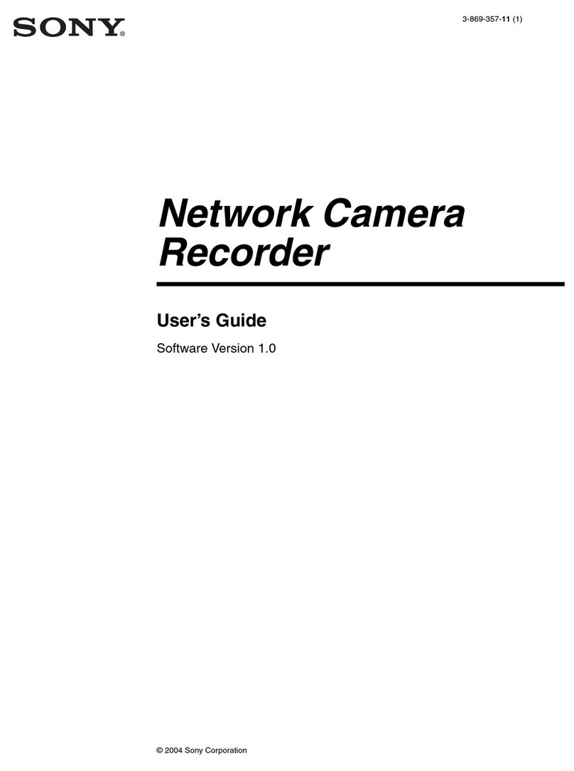 Sony Network Camera Recorder V 1.0 User manual