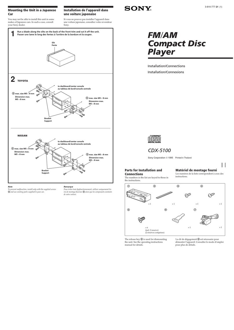 Sony CDX-5100 Product guide