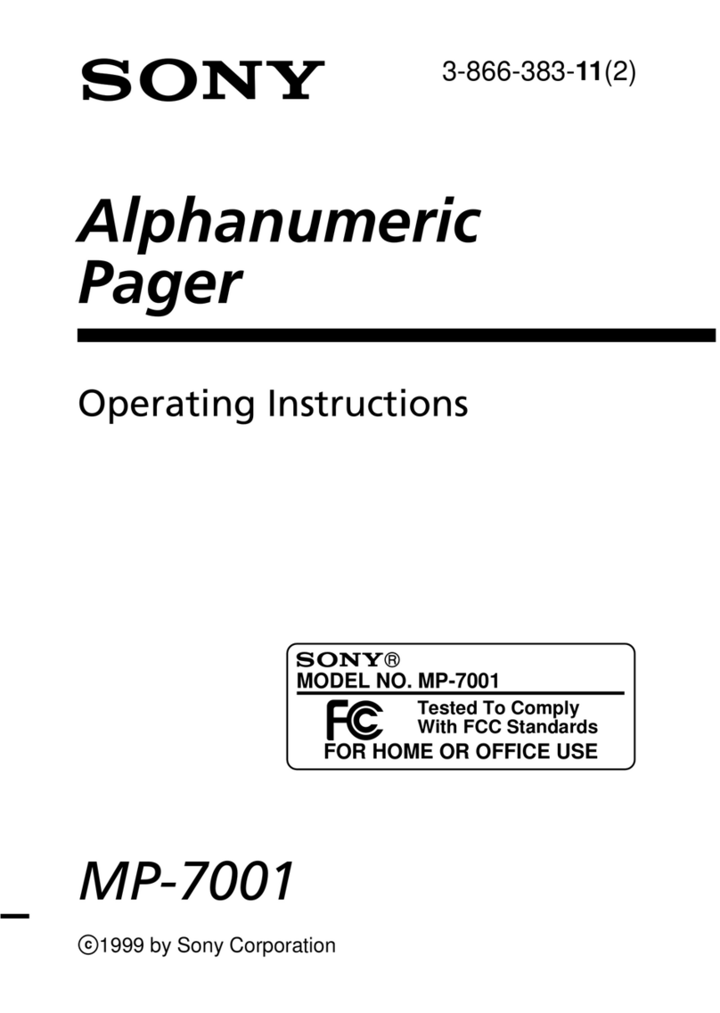 Sony MP-7001 operating instructions