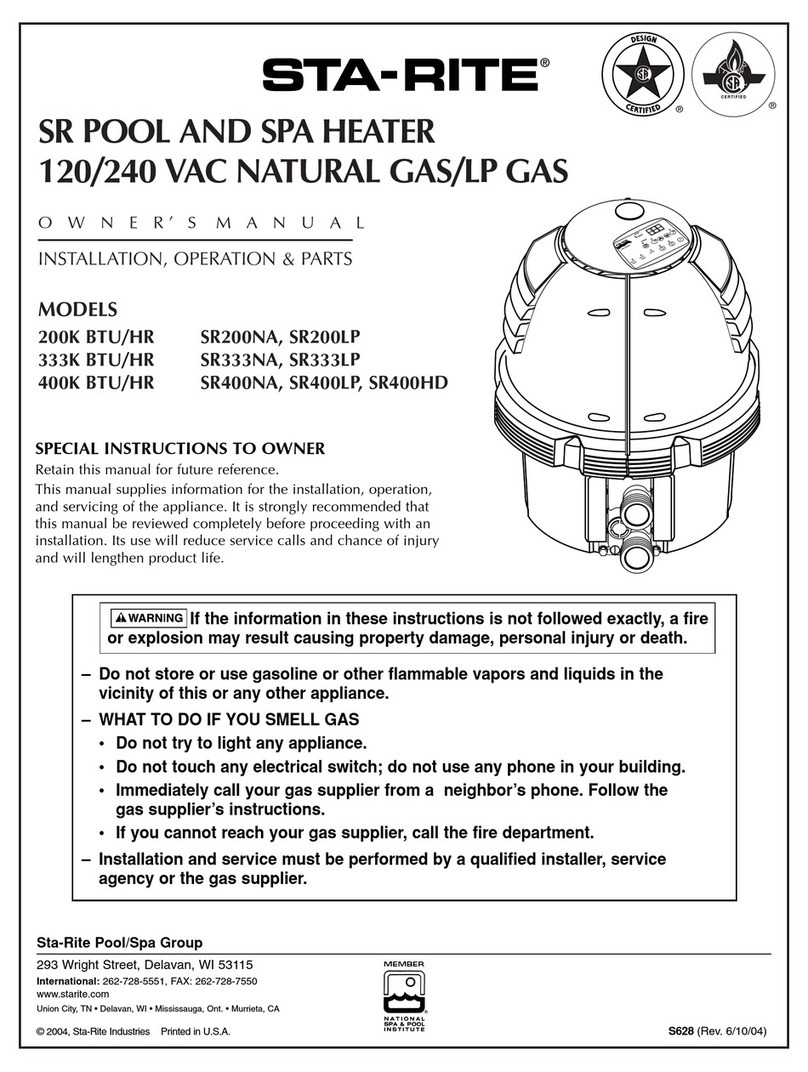 STA-RITE 200K BTU/HR User manual