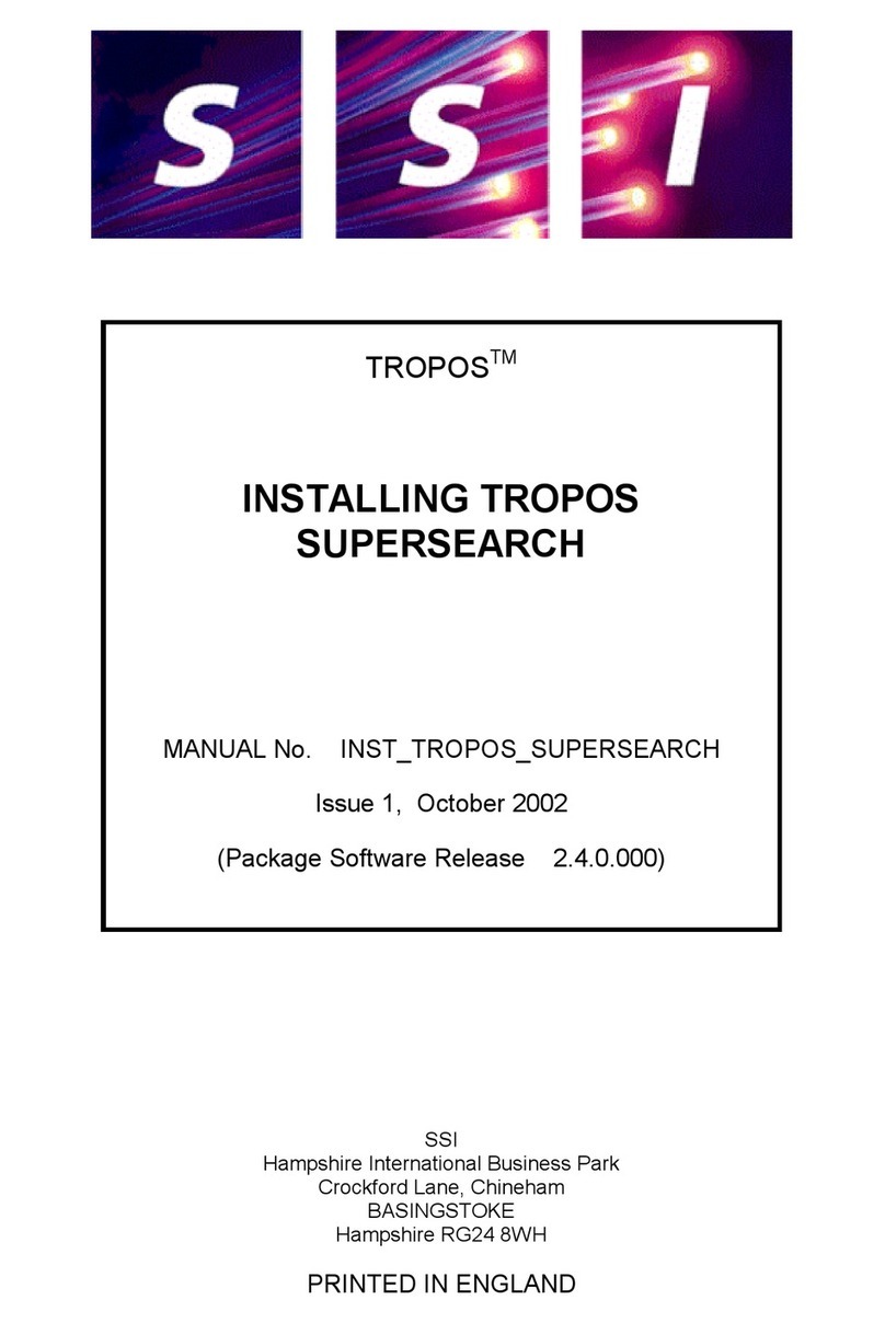 SSI TROPOS SUPERSEARCH 2.4.0.000 User manual