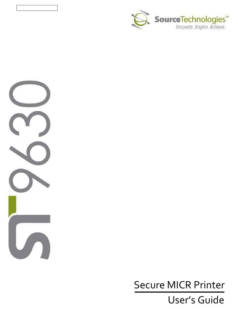 Source Technologies SECURE MICR PRINTER ST9630 User manual
