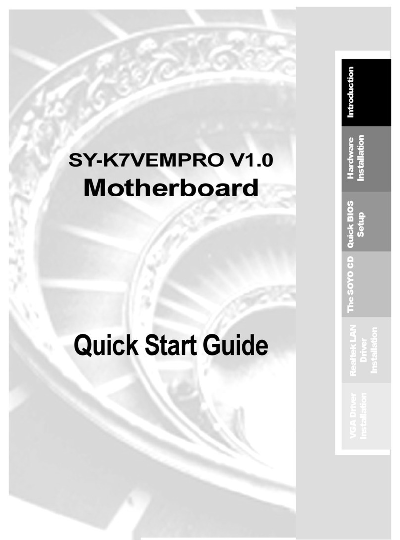 SOYO SY-K7VEMPRO V1.0 User manual SOYO SY-K7VEMPRO V1.0 User manual