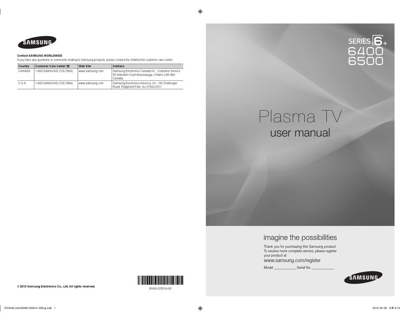 Samsung PN58C6500TFXZA User manual