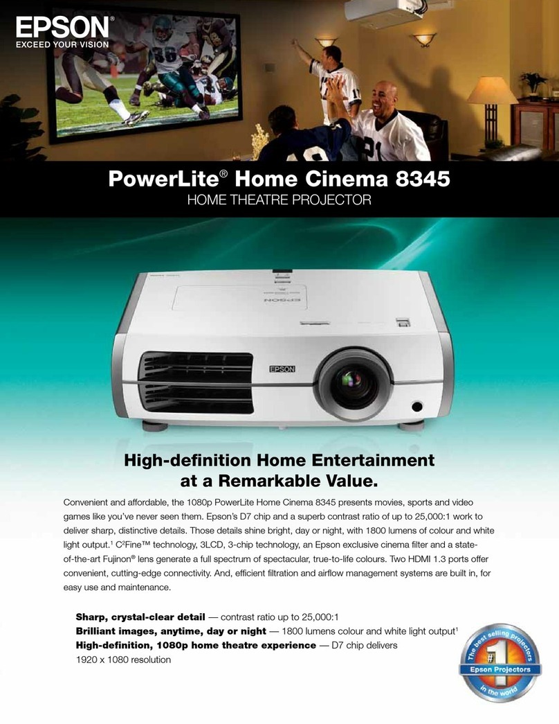 Epson PowerLite Home Cinema 8345 User manual