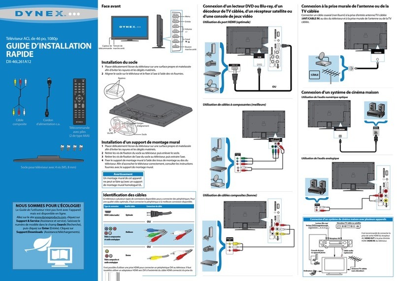 Dynex DX-46L261A12 Installation and operation manual