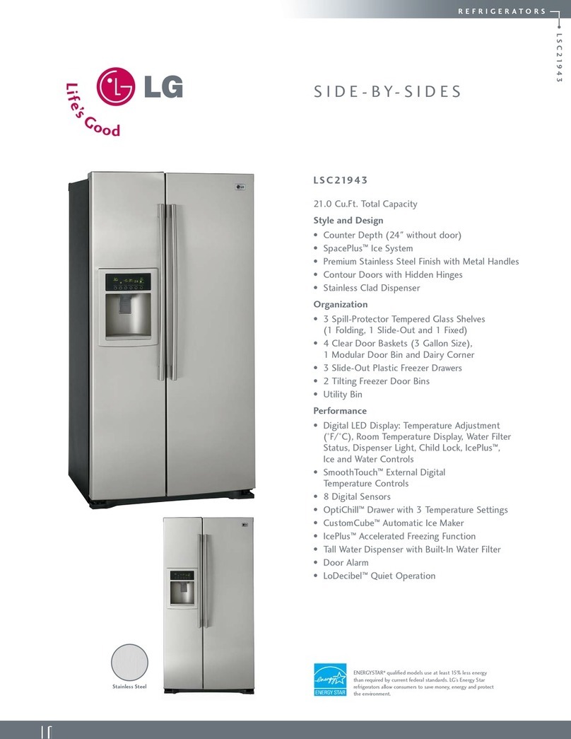 LG LSC21943ST - 21.0 cu. ft User manual