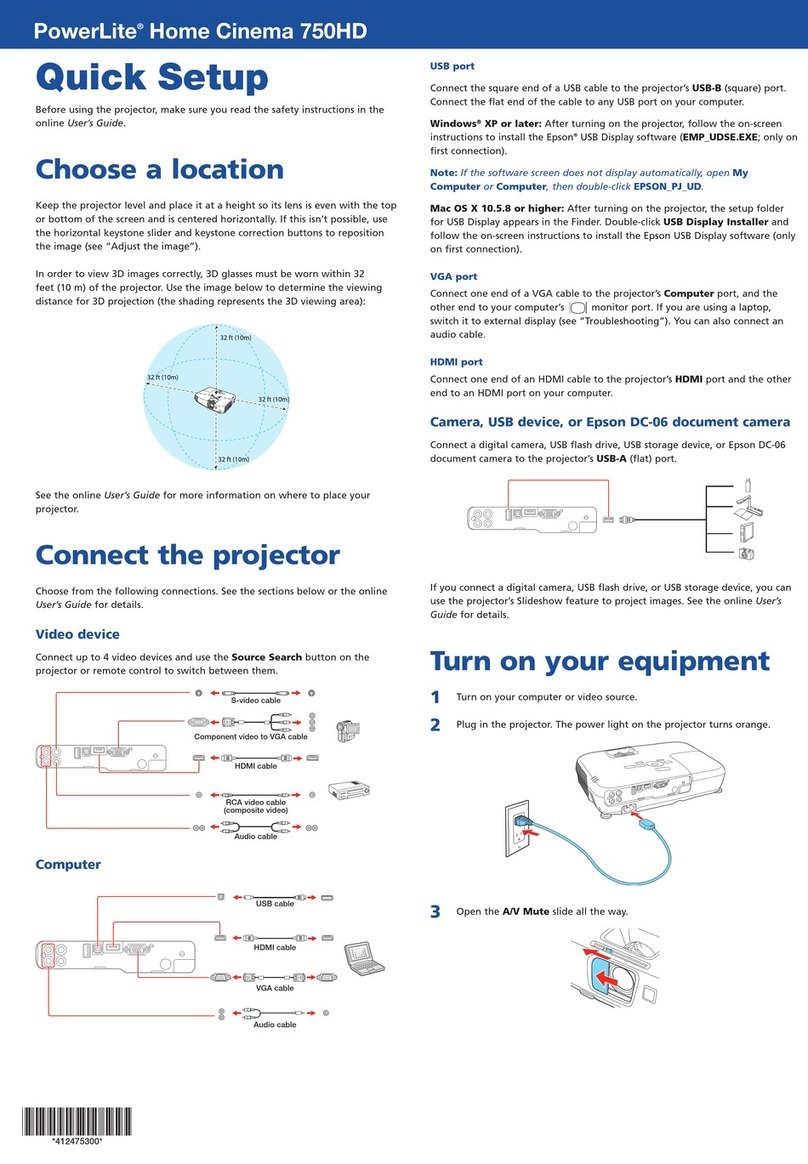 Epson PowerLite 750HD User manual
