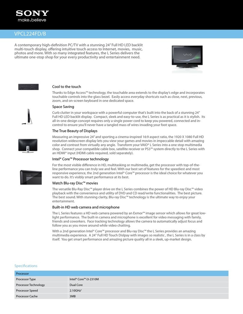 Sony VPCL224FD/B user manual