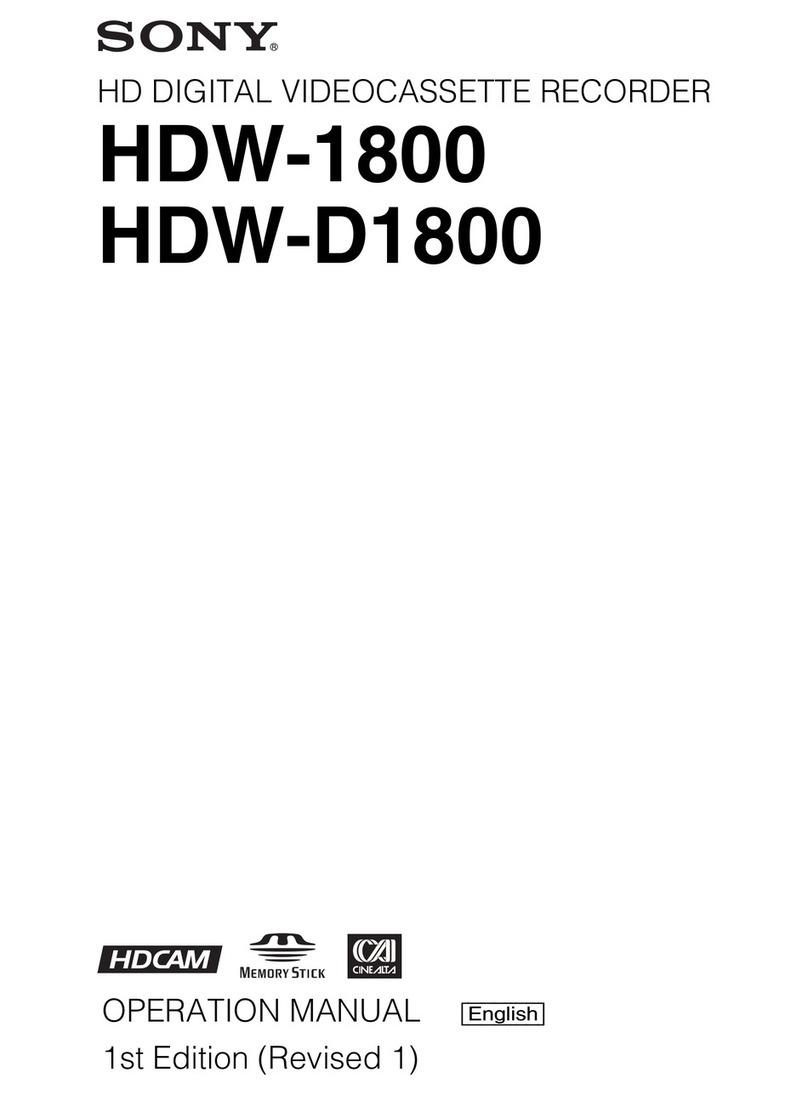Sony HDW-1800 User manual