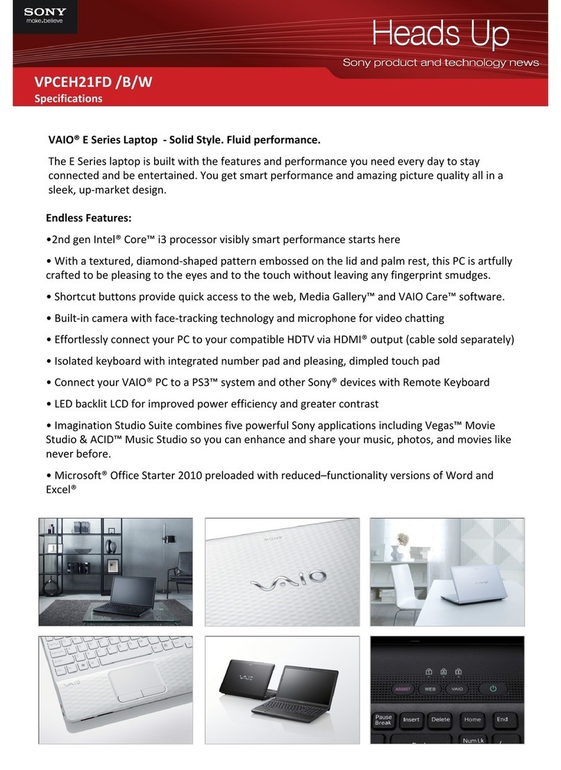 Sony VAIO Digital Studio computer User manual
