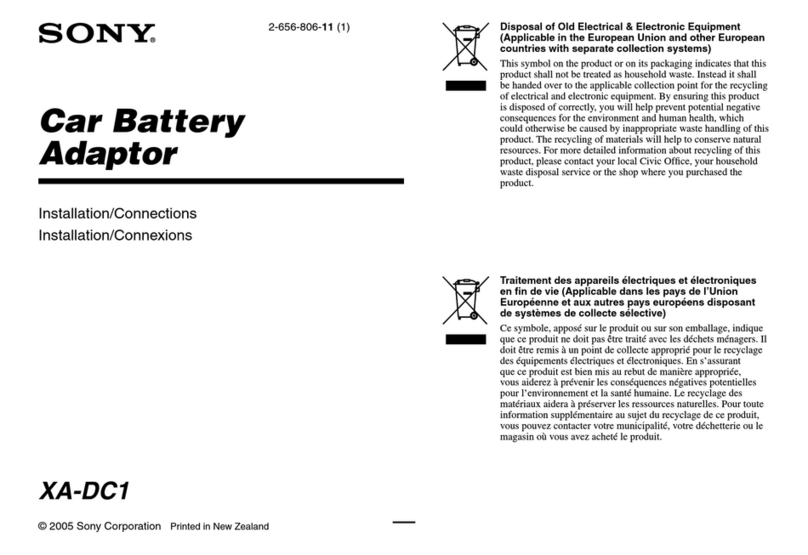 Sony XA-DC1 Installation/connections