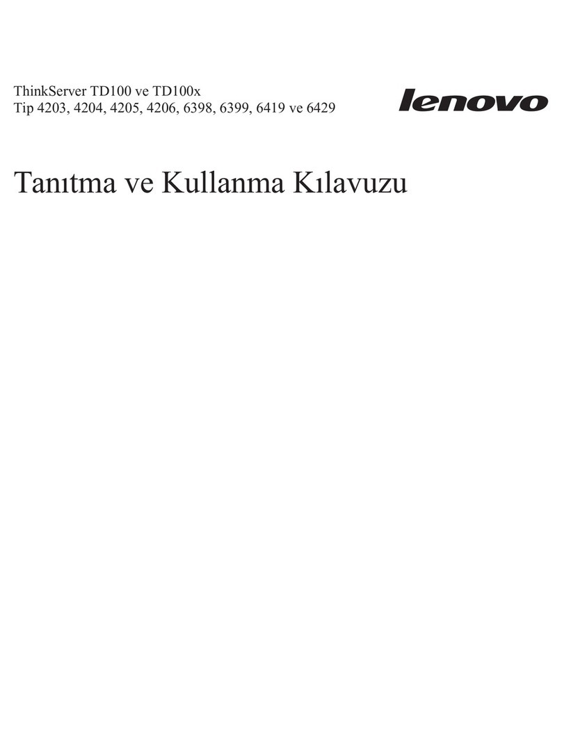 Lenovo ThinkServer TD100 User manual Lenovo ThinkServer TD100 User manual