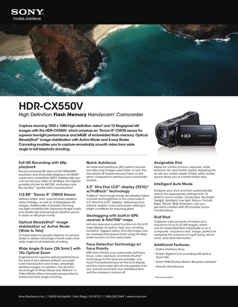 Sony HDR-CX550V User manual