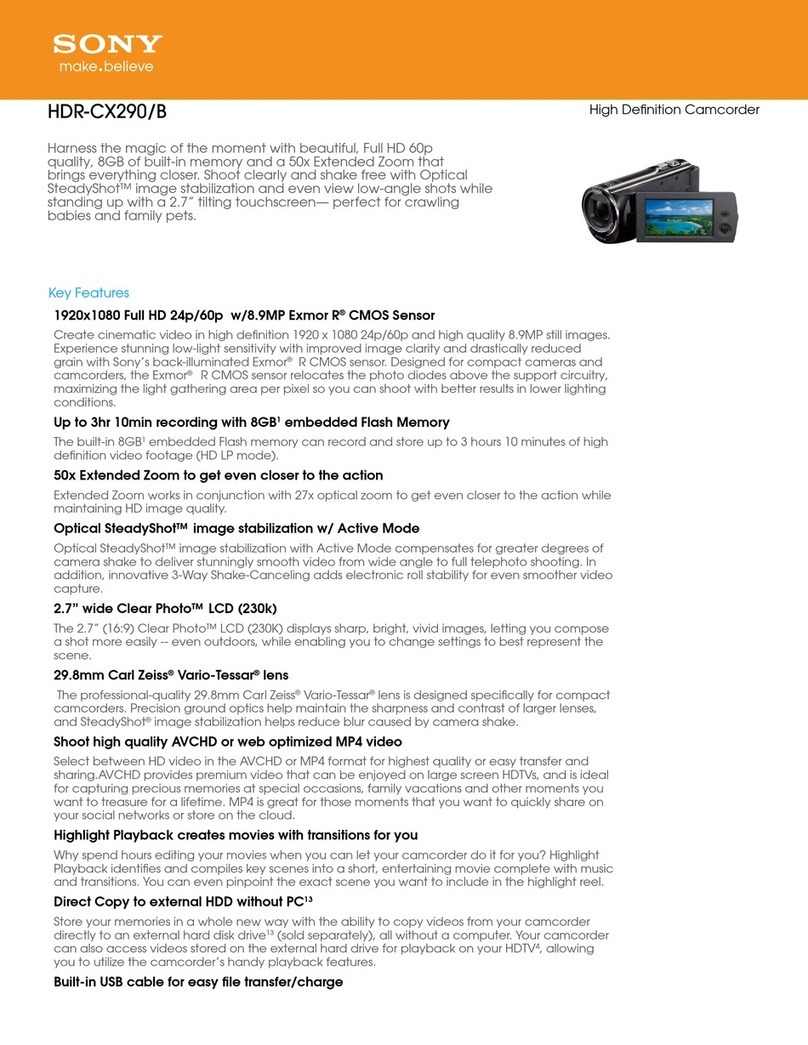 Sony HDR-CX290 User manual