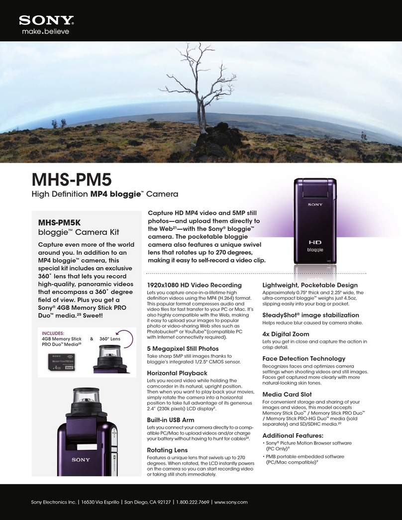 Sony bloggie MHS-PM5 User manual