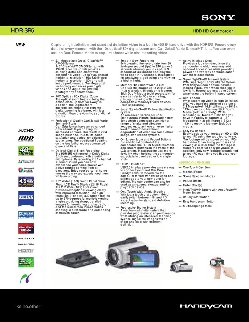 Sony Handycam HDR-SR5E User manual