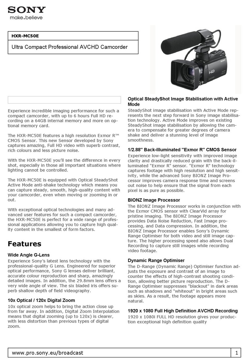 Sony HXRMC50U User manual