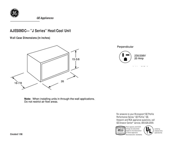 GE AJES09DC User instructions