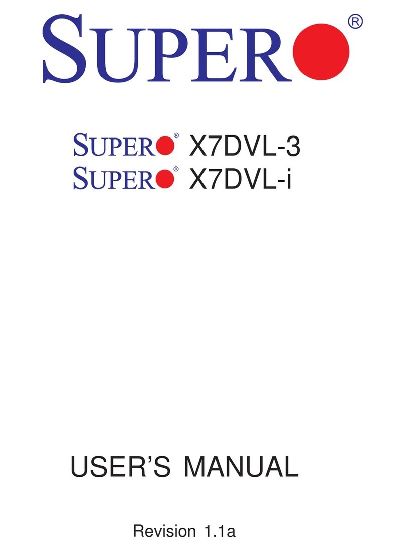 Supero X7DVL-3 User manual Supero X7DVL-3 User manual