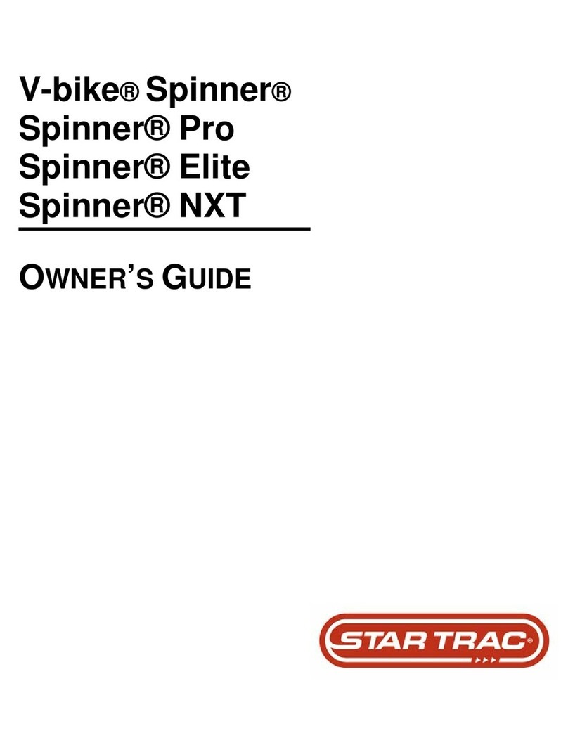 Star Trac V-bike Spinner owner's guide
