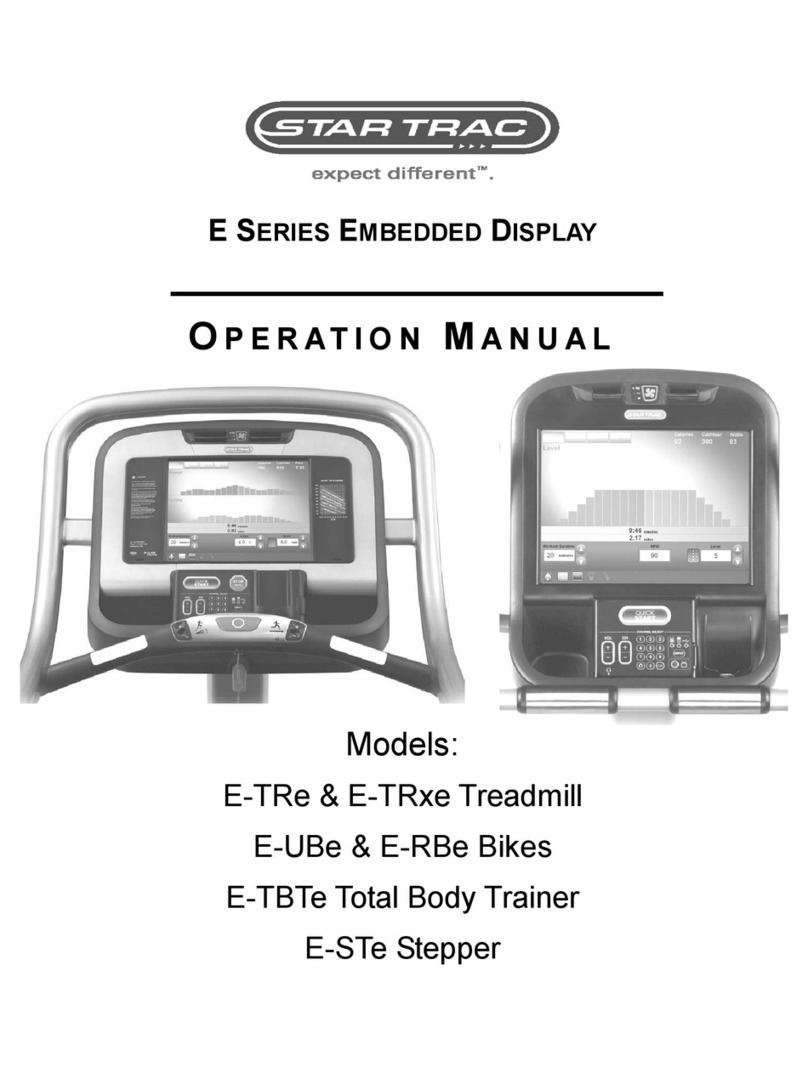 Star Trac Embedded Display E Series User manual Star Trac Embedded Display E Series User manual