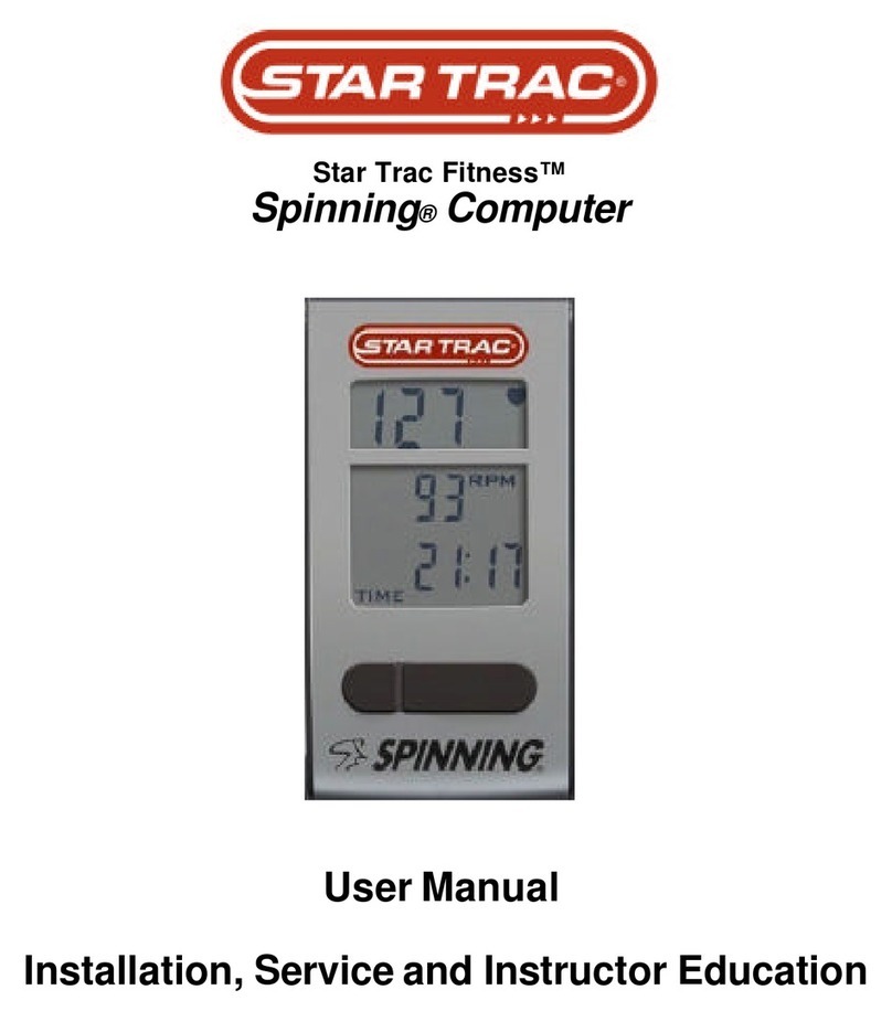 Star Trac Star Trac Fitness Spinning Computer user manual