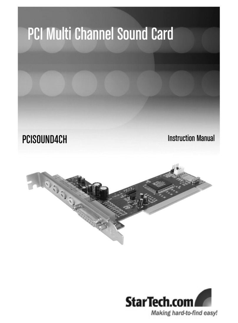 StarTech.com PCISOUND4CH User manual