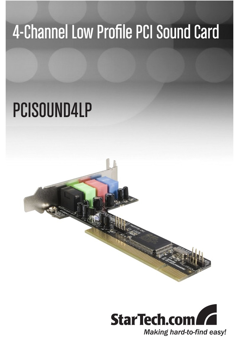 StarTech.com PCISOUND4LP User manual