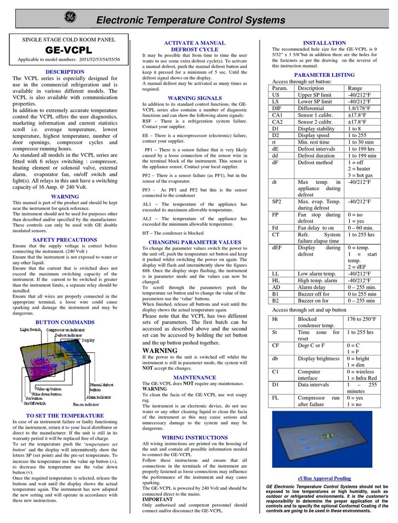 GE GE-VCPL Series instruction manual
