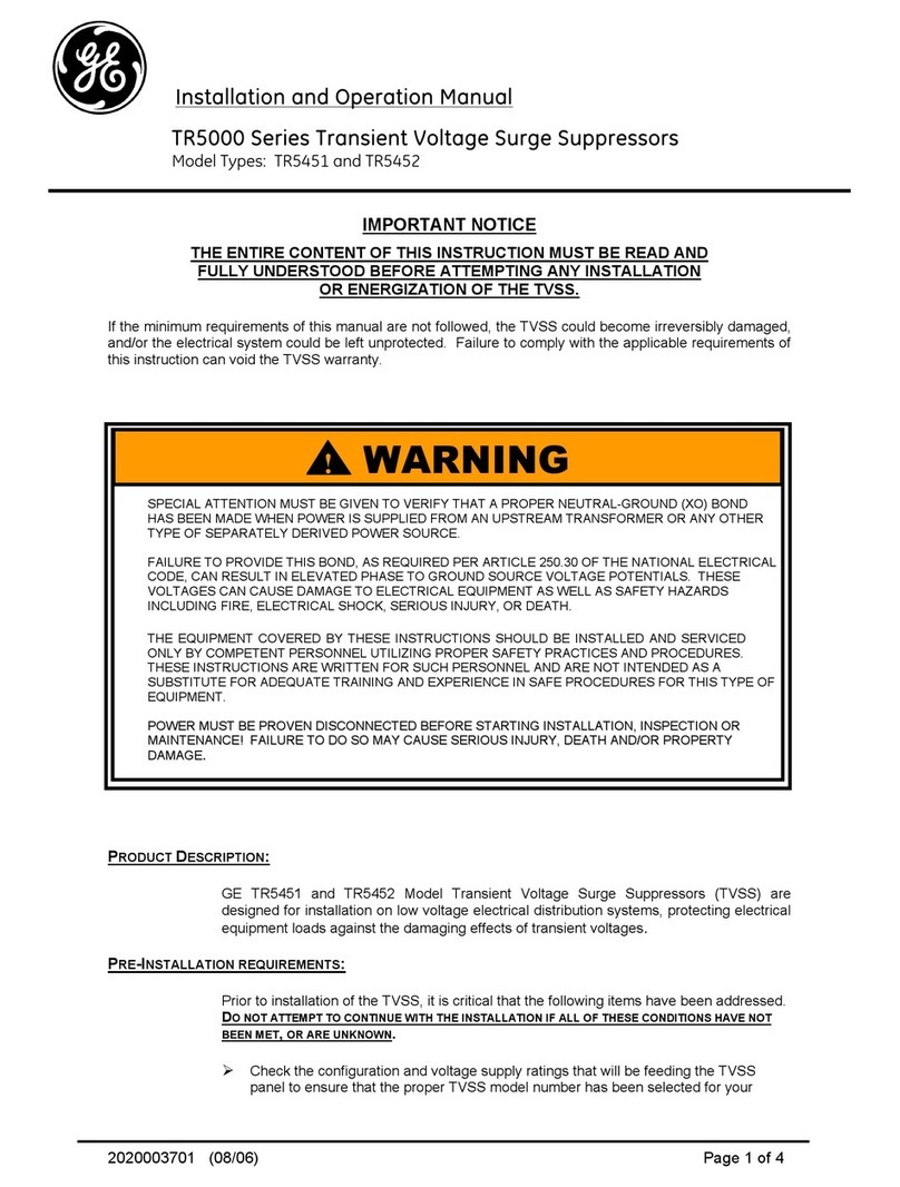 GE TR5451 User manual