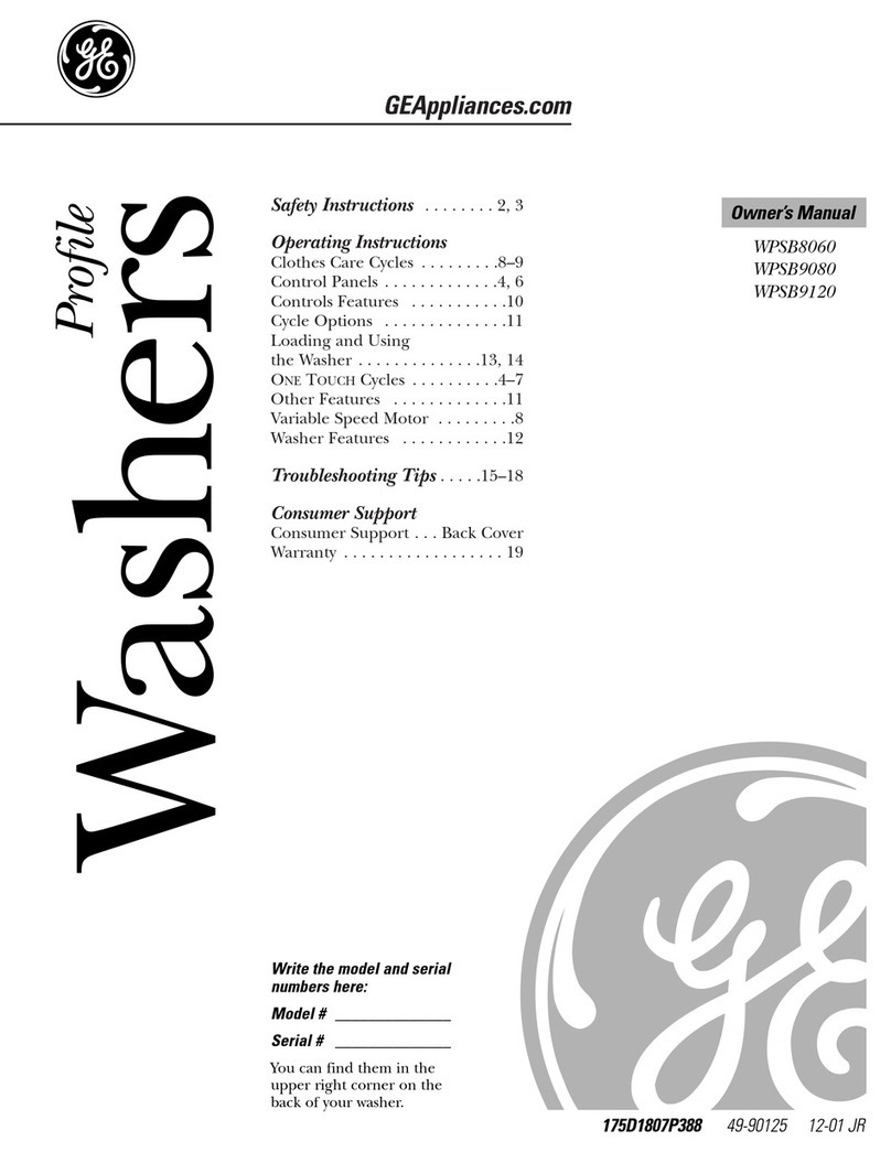 GE WPSB8060 User manual